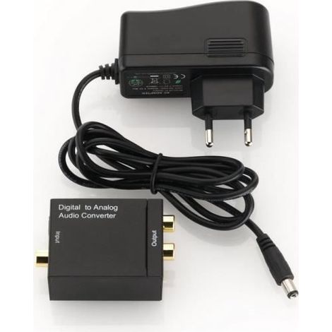 Digital to Analog Audio Converter - Converts a digital signal (SPDIF Optical or Coaxial) into an analog signal (RCA) (1/4)