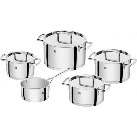 Zwilling Ensemble de casseroles en acier inoxydable argent