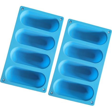 Blue Silicone Molds for Homemade Hot Dog Buns Versatile and