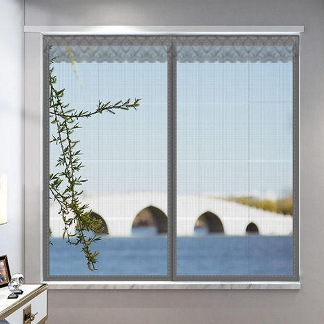 100x120cm Moustiquaire Fenêtre Magnétique,Moustiquaire Porte Fenetre Sans Percer,Rideau de Fenêtre Pour Prévenir Moustiques Et Insectes De Voler,Anti mosquito Auto adhésif Rideau,Lavable,Pour Fenêtres (1/5)