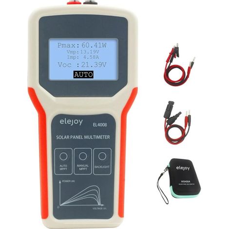 EL400B MPPT-Solarpanel-Tester – LCD-Multimeter für PV-Module, Leerlaufspannungsmessung, einfache Diagnose