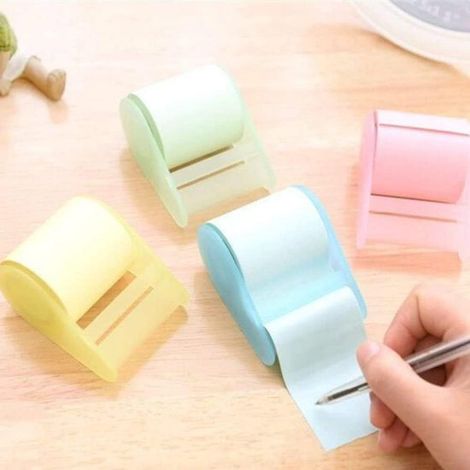 Rotolo di memo autoadesivo, blocchetto per appunti per messaggi importanti, lunghezza regolabile, 4 pezzi, multicolore (1/5)