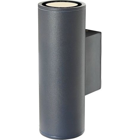 Applique murale exterieure gu10 double gris fonce aluminium ip65 - mantra pere 225296180 225296180 225296180 (1/3)