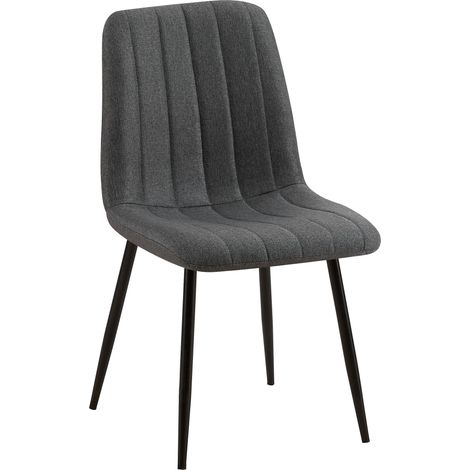 Silla De Comedor Dijon Tela Gris oscuro (1/5)
