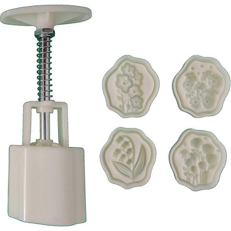 50 g Niedliche, blumenförmige Gebäckformen, Mondkuchenform, Mondkuchenstempel, Handdruck