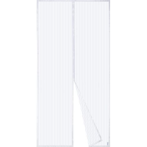 Magnetisches Moskitonetz für Türen, Netzvorhang, magnetischer Verschluss von oben bis unten mit automatischer Schließung, hält frische Luft im Inneren (120 x 210 cm, Weiß) (1/5)