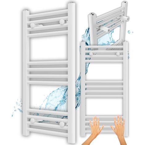 Radiateur Salle de Bain Échelle Granitan Breno 40x80 cm Blanc 273W Chauffage Design Moderne (1/5)
