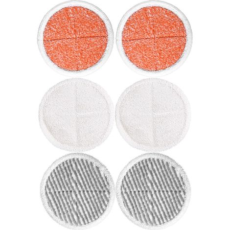Tampon De Vardouille - 6 Pièces Pour Nettoyage Sol Dur - Compatible Avec Bissell Spinwave 2039A 2124 2307 - 2 Doux + 2 Ponçage + 2 Lourd (1/5)