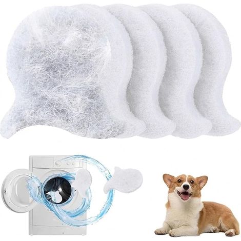CCYKXABoule Anti Poils Machine à Laver, Attrape Poils Machine à Laver Réutilisable pour Poils d'animaux Chat et Chien, Éponge de Lavage pour Vêtements (1/5)