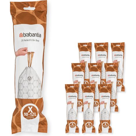Brabantia PerfectFit Bags, Code X, 10-12L,200 Bags (1/4)