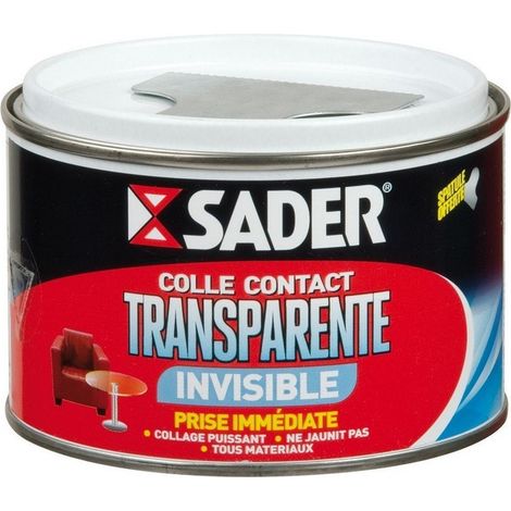 Colle néoprène transparente ultra puissante – Résiste à l’humidité et chaleur +110°C – Pour cuir, bois, plastiques – Rendu impeccable – Sader