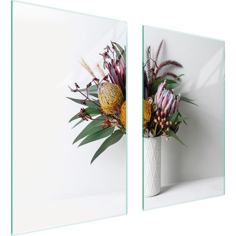 PIASTRA PROTETTIVA IN VETRO PER STUFA 75x52 FIORI (1/5)