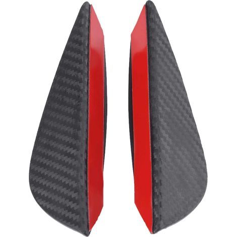 4Pcs Universal ABS Carbon Fiber Avant à lèvres ailettes répartiteur Corps Spoiler Canards Valence Menton Pare-Chocs Kit (1/5)