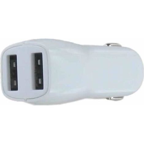 DLH Chargeur allume-cigare 2 ports USB 2,4A 12 W DYAU2314W blanc (1/4)