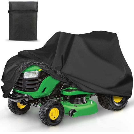 Funda protectora para cortacéspedes autopropulsados (hasta 137 cm) – Poliéster Oxford duradero, impermeable, resistente a los rayos UV y al polvo – Con cordón ajustable y bolsa de almacenamiento (1/5)