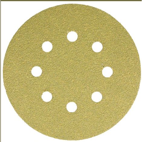 Disques abrasifs 125 mm 8 trous grain 400 avec velcro (1/2)