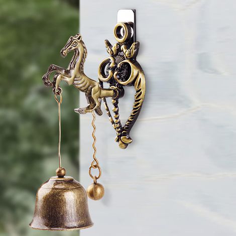 Cloche en fonte, cloche en fer en forme d'animal, carillon éolien, cloche vintage nostalgique (1/5)