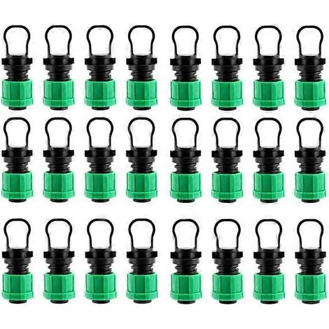 24 embouts universels pour tuyaux d'irrigation goutte à goutte, diamètre 1/2 pouce. (1/5)