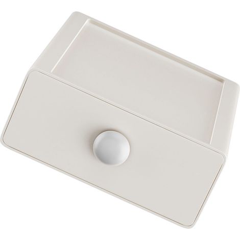 Multifunktionale PP-Schreibtischaufbewahrungsbox mit Fächern, großes Fassungsvermögen, platzsparendes Design, Büromaterial-Organizer für Büro oder Zuhause, beige Farbe. (1/5)