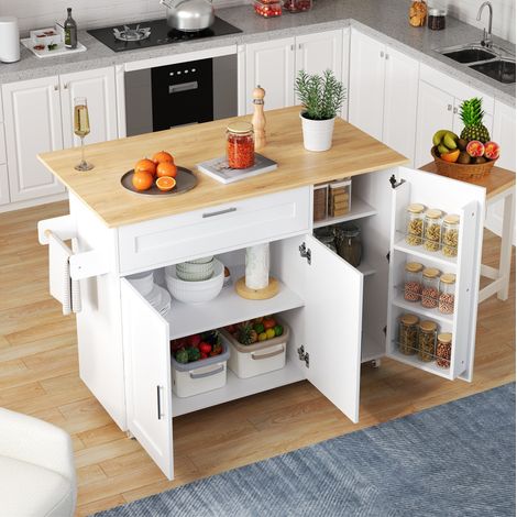 Küchentisch klappbar mobil 1325x44 cm Eiche OKMYHOME (1/5)