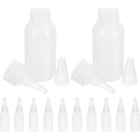 12 Pièces Flacon Applicateur de Colle 30ml en Pe, Embout Précis (1/5)
