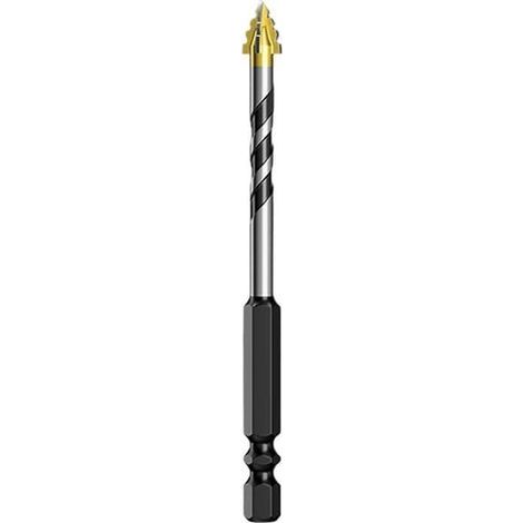 Exzentrischer Bohrer für Glasfliesen, dreieckige Hartmetallspitze mit sechseckigem Schaft, effizientes Bohren in Granit, Beton, Keramik (6 mm/8 mm/10 mm/12 mm) (6 mm) (1/5)