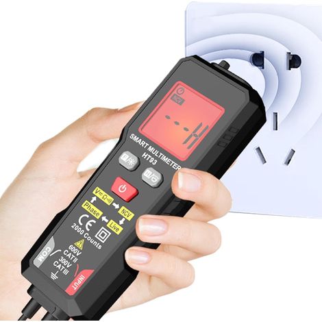 Testeur multimètre électrique 2000 comptes de haute précision  Ohm Volt Amp Meter  Détecteur de tension portable innombrable pour test NCV de résistance courant de tension CA CC (1/5)