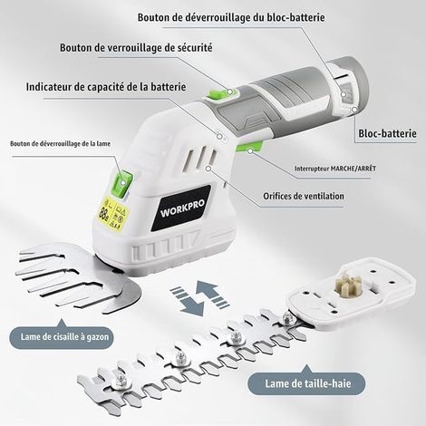 Electric Hedge Shears and Cordless Grass Trimmer 12 V (1/3)