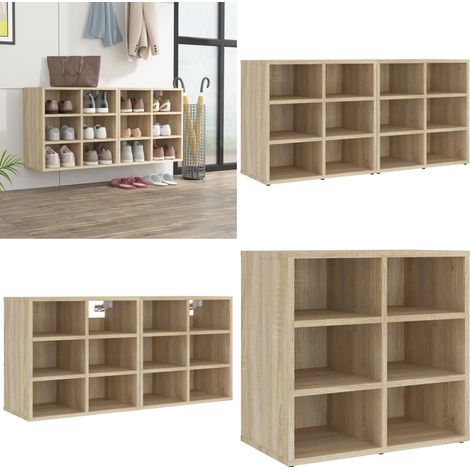 Schuhregale 2 Stk. Sonoma-Eiche 52,5x30x50 cm - Schuhregal - Schuhschrank - Aufbewahrung - Garderobe - Wohnraumorganisation - Home & Living (1/5)