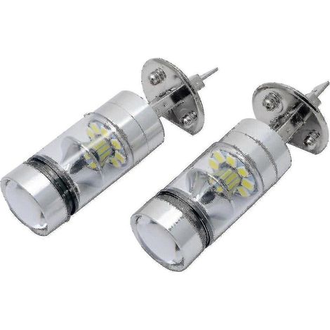 2 ampoules LED H1 100 W pour phares de voiture, feux antibrouillard, lumière blanche ultra-brillante, universelles (1/4)