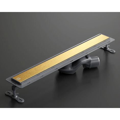LINEAR DRAIN MATT GOLD  SIPHON 360°  61 l/min  60 cm