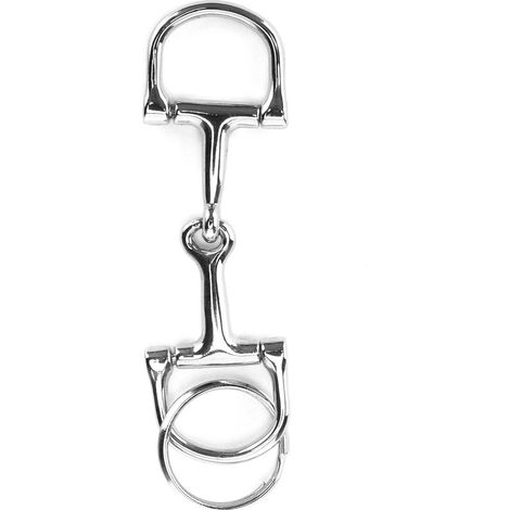 Porte-clés à filet en forme de D, anneau en argent Durable, mors de cheval en ZineAlloy (1/5)