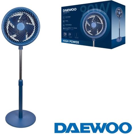 Ventilador daewoo high speed 90w 12" 30cm base redonda - azul