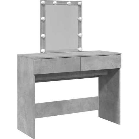 Maison Exclusive - Schminktisch mit LED-Beleuchtung Betongrau 100