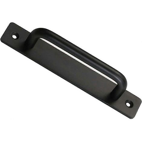 Poignée de porte coulissante - Poignée noire - Poignée de meuble - Poignée de porte - Poignée robuste - Poignée en métal - Vis de fixation incluses (1/3)