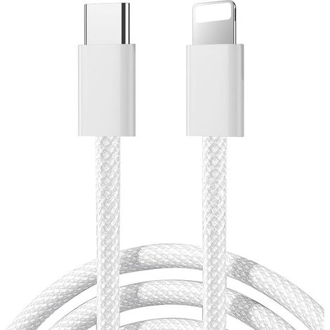 Cavo Joyroom da USB-C a Lightning a ricarica rapida 60 W, 1 m - Bianco