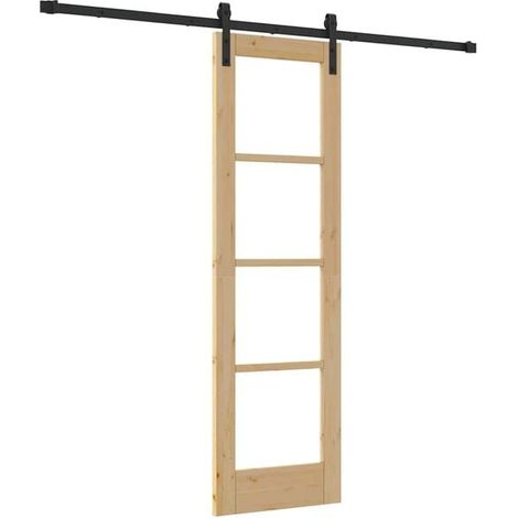 Porte coulissante ORKDAL couleur naturelle 61 x 198,5 cm (1/5)