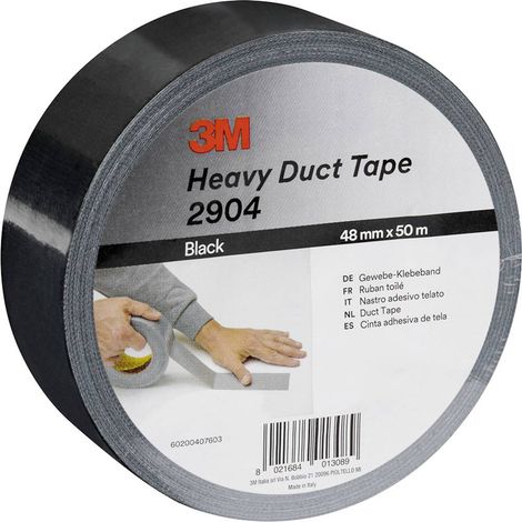 3M 2904D4850B Nastro in tessuto 3M™ 2904 Nero (L x L) 50 m x 48 mm 1 pz. (1/2)