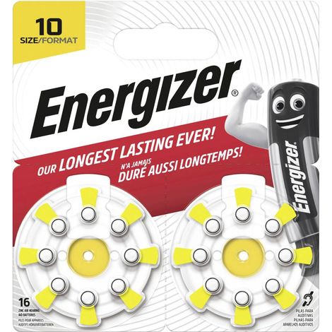 Energizer Batteria a bottone ZA 10 1.45 V 16 pz. Zinco-aria ENR EZ Turn & Lock (10)