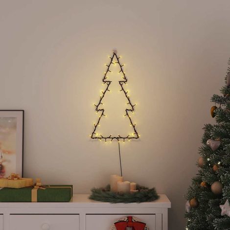 Lumières de Noël silhouette d'arbre de Noël 80 LED-Décoration de Fête pour Noël blanc chaud 816152 (1/5)
