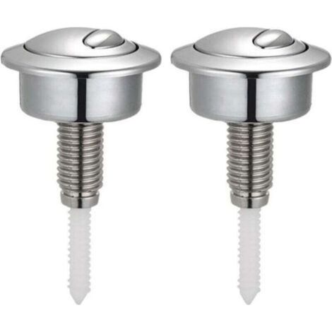Lot de 2 boutons poussoirs à double chasse d'eau pour réservoir de toilettes Siamp pour Optima 49 Bouton poussoir à double chasse d'eau pour Twyford Vitra (1/4)