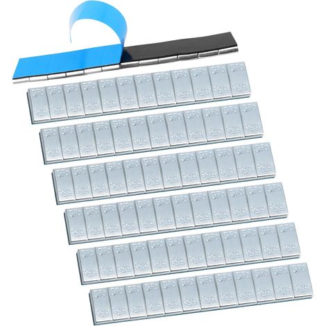 7 Bandes Masse Equilibrage Jante Tole 5g ×12, Plomb équilibrage Adhésif Masse Equilibrage Jante Alu, Bande de Poids d'équilibre Roue 420g Pour équilibreur de Pneu (1/5)