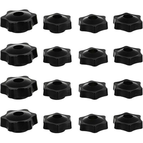 Jeu de 16 écrous à tête étoile, filetage M5 et M8, trou traversant.-3.5X3.5cm-Black (1/4)