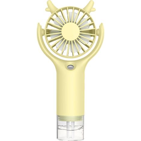 Tragbarer, wiederaufladbarer Sprühventilator mit einstellbaren Funktionen, 3 Geschwindigkeitsstufen und Wassersprühfunktion für die Hautpflege. Kompakt und leicht, geeignet für den Innen- und Außenber (1/5)