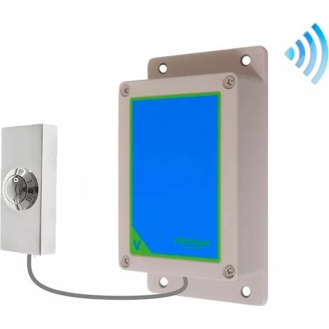 Bouton supplémentaire déporté sans-fil 800m longue portée extérieur autonome métal brillant (PROTECT 800) (1/5)