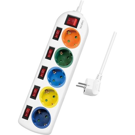 LOGILINK Steckdosenleiste LPS258, 5-fach, weiß (1/4)