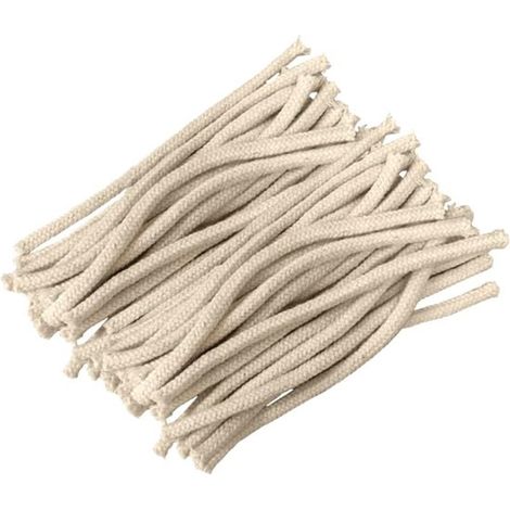 Lot de 50 mèches en coton pour lampes à huile et bougies DIY - Rechange pour éclairage d'ambiance - Idéales pour fabrication de bougies maison (1/5)