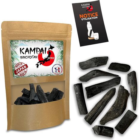 100G Charbon Actif Binchotan, Purificateur Eau Naturel, Filtre Carafe Gourde Fontaine