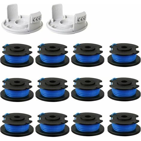 Replacement line spool for Ryobi One+ AC14RL3A 18V, 24V, 40V brushcutters, for Black and Decker cordless brushcutters (12 spools + 2 caps) (1/5)