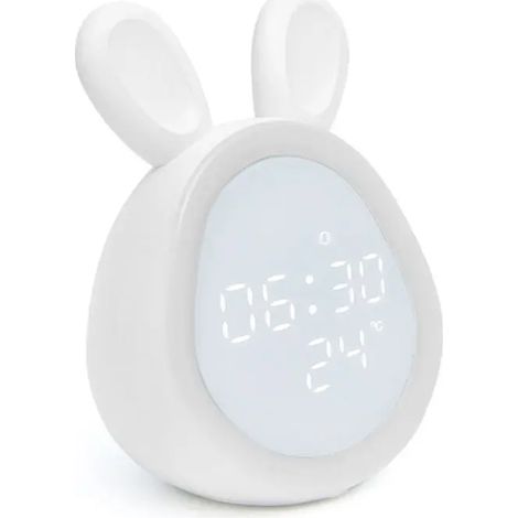 Réveil avec veilleuse et variateur d'intensité LED, réveil numérique, mignon lapin, contrôle intelligent du programme pour enfants, garçons et filles (1/5)